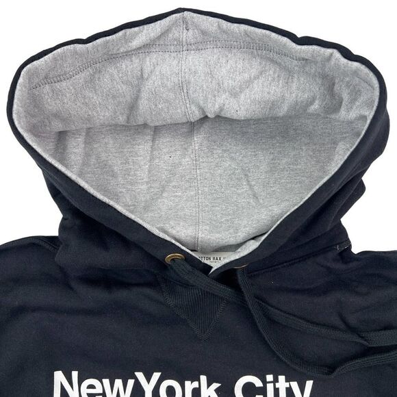 New Champion Men Black Hoodie Logo Printed Long Sleeve Pocket Pullover US M - Picture 7 of 9